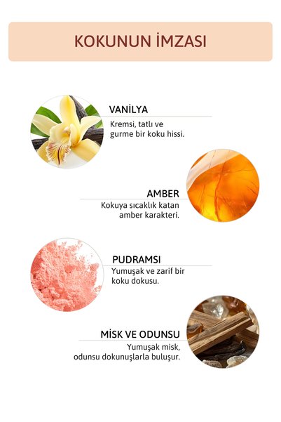 ORNATE Nude Vanilla Vanilya, Amber ve Misk Notalı Pudramsı Gurme Kokulu Saç ve Vücut Spreyi Body Mist 200 ml