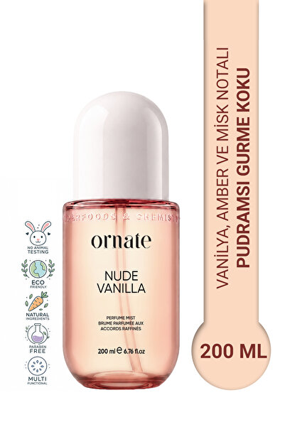 ORNATE Nude Vanilla Vanilya, Amber ve Misk Notalı Pudramsı Gurme Kokulu Saç v...
