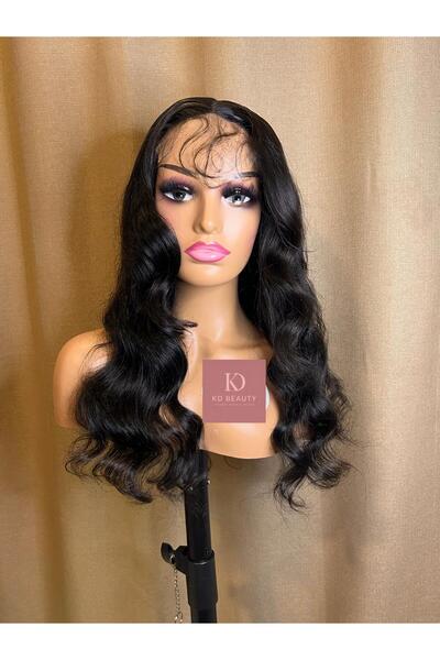 Store 5x5 hd wig body wave - HD Dalgalı Gerçek İnsan Saçı Peruk – Doğal Siyah...