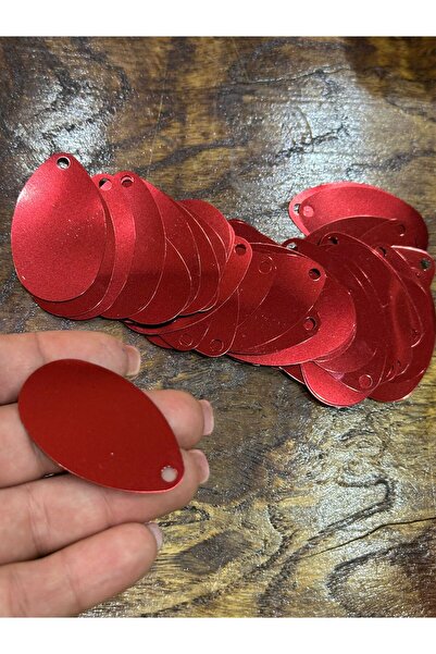 Gönülden Tasarım 5X3 cm 50 Pieces Perforated Drop Bag Stamp Red