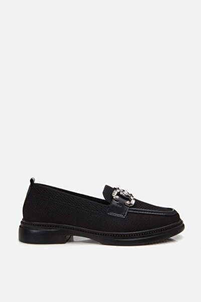 Yaya by Hotiç Kadın Siyah Tokalı Günlük Loafer