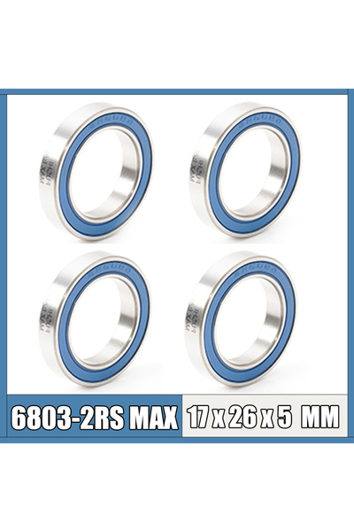 Choice 6803 2RSV MAX Bearing 17*26*5 mm 4Pcs C2 Full Balls Bicycle Pivot Repa...