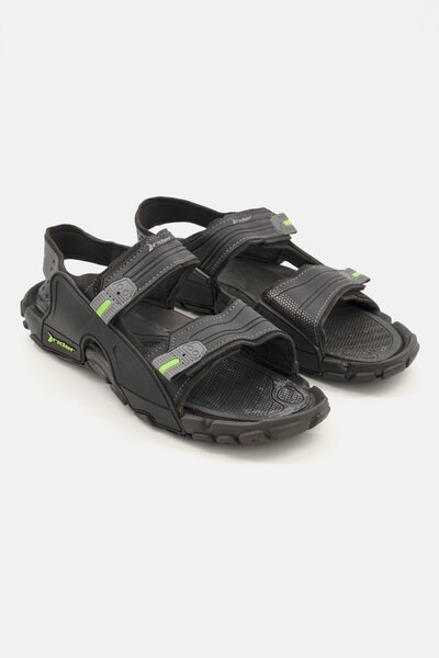 Rider Men Velcro Brand Logo Sandal, Black