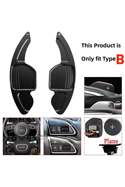 Choice For Type B Black Aluminum Steering Wheel Paddle Shifter Extension for ...