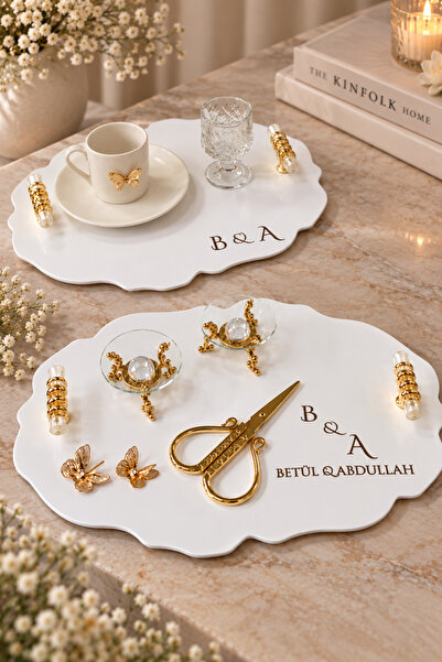 Masalsı Concept Söz Tepsisi Nişan Tepsisi Kız İsteme Tepsi Seti Damat Tepsisi...