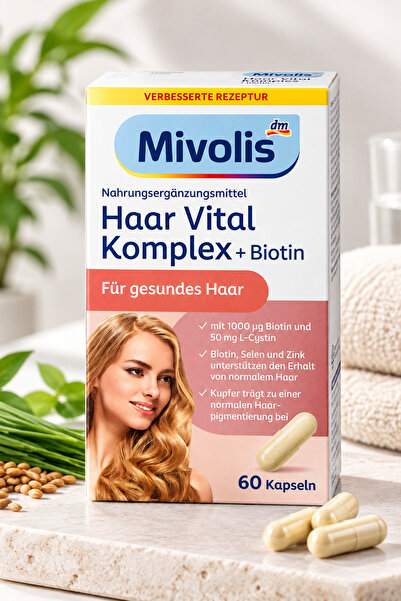 mivolis Hair Vitamin Biotin 360 Capsules |   Hair Vital Complex |   6 X 60 Ca...