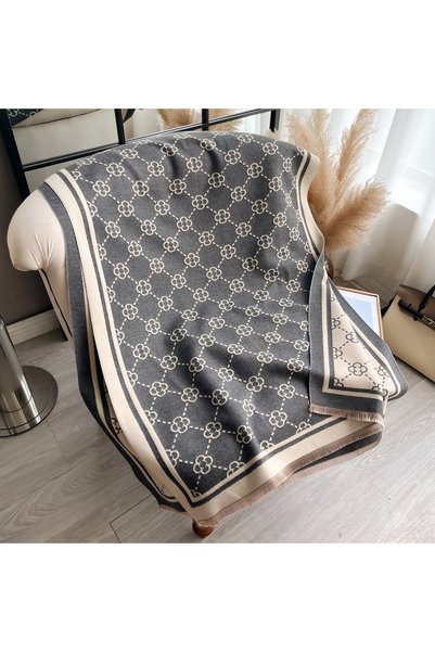 choice2 Dark Grey 2024 New Elegant Fashion Imitation Shawl Cashmere Jacquard ...