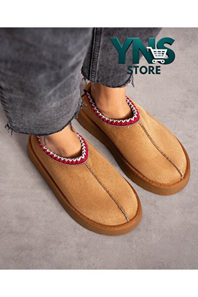 Victoria Shoes Kadın Tazz Taba Süet Mevsimlik Ayakkabı Terlik Içi Tüylü Mini ...