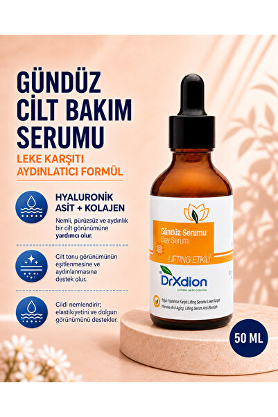 DrXdion Gündüz Cilt Bakım Serumu Hyaluronic Asit, Kolajen, Leke Karşıtı Aydın...