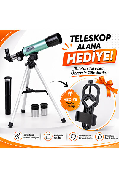 yusa stores F36050 Astronomi Gözlem Başlangıç Teleskopu Telefon Tutacağı HEDİ...