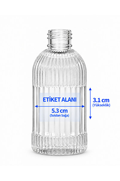 Sizeuyduk 25 Adet 50 ml Plastik Şişe Kapaklı Şeffaf Hediyelik Doldurulabilir Şişe PRS24TAÇ