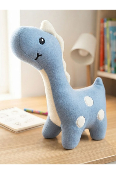 MY toys Uyku Arkadaşım Sevimli Peluş Dinozor Mavi 35 Cm