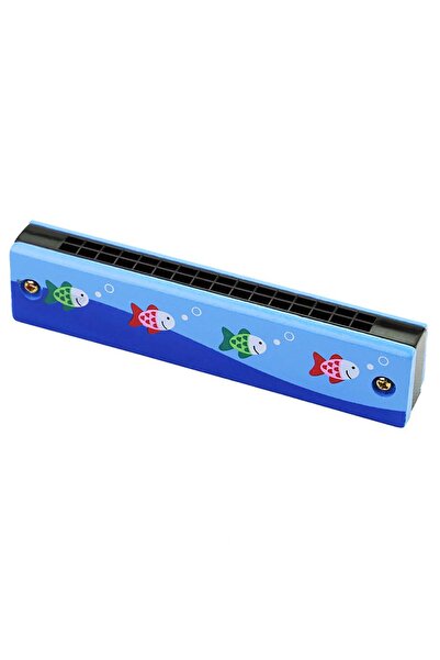 ŞEN AKSESUAR Ahşap Mızıka Mavi Renkli Çocuk Müzik Aleti