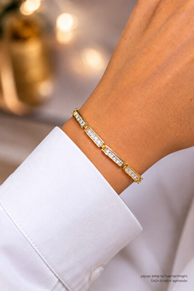 Homies Altın Renk Sonsuzluk Model Kadın Bileklik - 14K Gold PVD Kaplama - Şık...