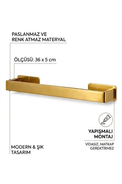 evnepa Havluluk Uzun Havluluk Yapışkanlı Mat Altın Havluluk Gold Havluluk