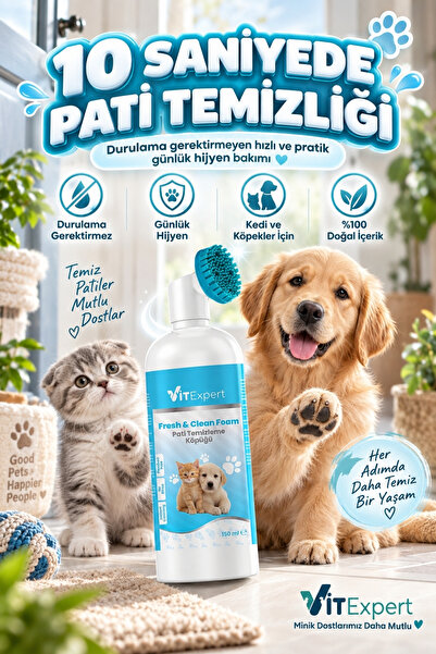 Vitexpert 10 Saniyede Temizlik Durulama Gerektirmeyen Fırçalı Pati Temizleyic...