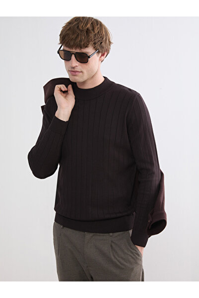 LC Waikiki Nevavm with Difference Southblue Brown Knitwear Flat Fisherman / H...