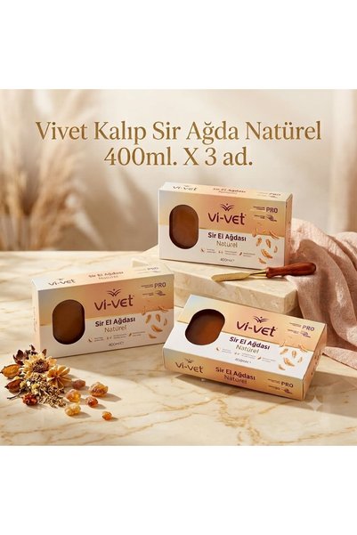 Vi-vet Kalıp Ağda Natürel 400 ml x 3 Adet - Doğal Reçine, Şekersiz