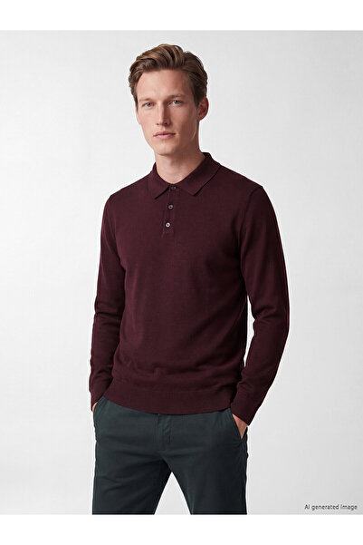 LC Waikiki Nevavm with Difference Southblue Purple Knitwear Plain Polo Collar...