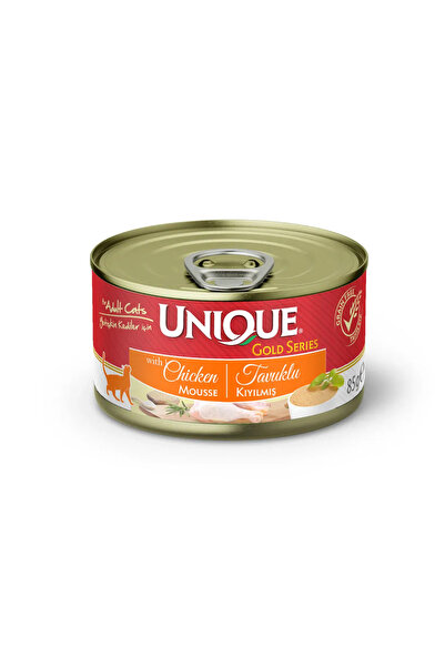 Unique Gold Series Tavuklu Konserve Yaş Kedi Maması 85 Gr x12 Adet