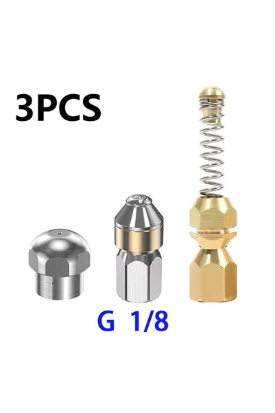 Choice1 Chocolate High Pressure Cleaner Sewer Drain Sewer Cleaning Nozzle Acc...