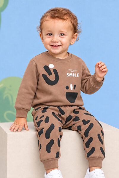Rocha Baby Rocha Baby Smile Printed 2-Piece Baby Set - Cotton Sweatshirt Set ...