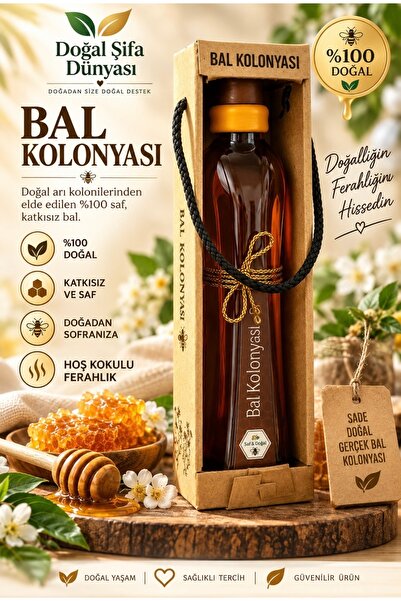 DogalSifaDünyası Bal Kolonyası 535 ml Özel Şişe Ve Ambalaj
