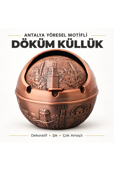 Lüks Yöresel Motifli Döküm Küllük Kül Tablası Para Anahtar Yuvası Biblo Hediyelik Dekoratif Ürün 11