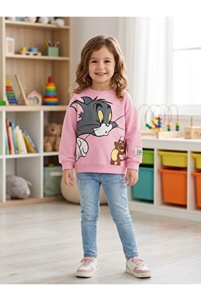 OZMO KİDS Kız Çocuk Pamuklu Pembe Sweatshirt