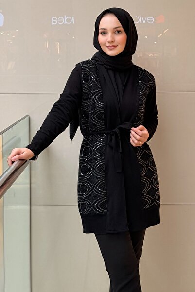 Ghisa Sequin Guipure Detailed Knitwear Cardigan