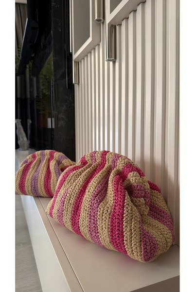 WOMANBAG Handmade Wicker Handbag Clutch Bag(30X16Cm)