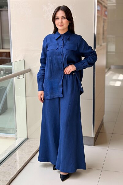 MISS DALIDA Missdalida Wide Leg Linen Trousers