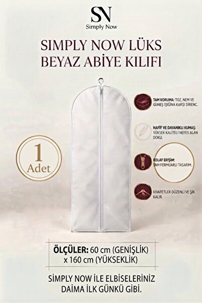 Simply Now غطاء فستان سهرة مقاس 60x160 سم، غطاء فستان، غامبوتش، غطاء ملابس، غ...