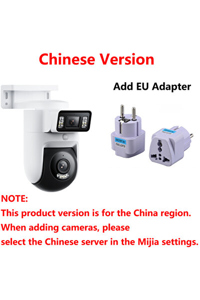 Choice3 XIAOMI Add EU Adapter New Xiaomi Outdoor Camera 4 Dual Lens 5MP 3K HD...