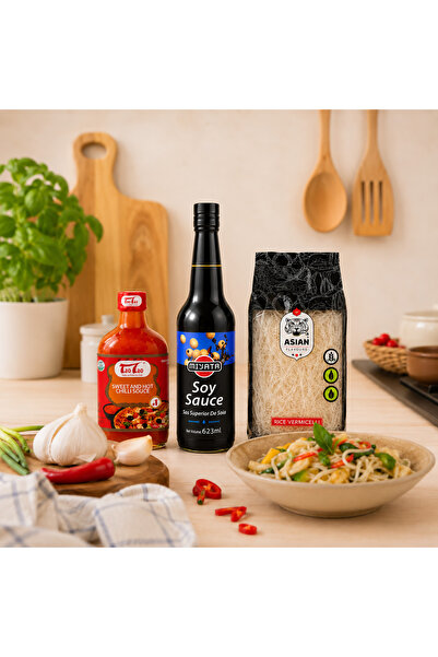ASIAN FLAVOURS Pachet bucatarie asiatica — Sos superior Soia Miyata 623ml + T...