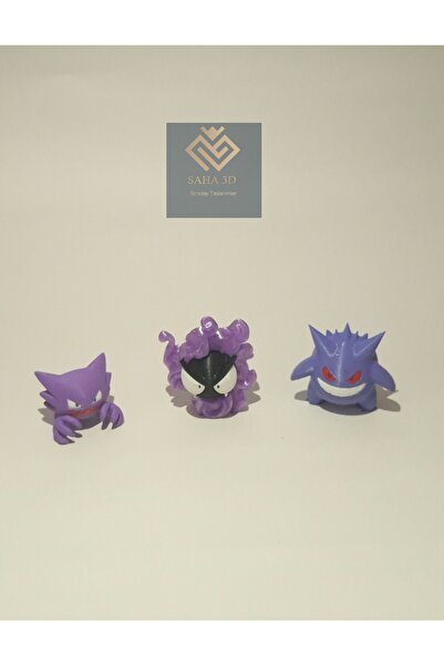 SAHAA Haunter, Gastly ve Gengar Figür Pokemon gelişim seti