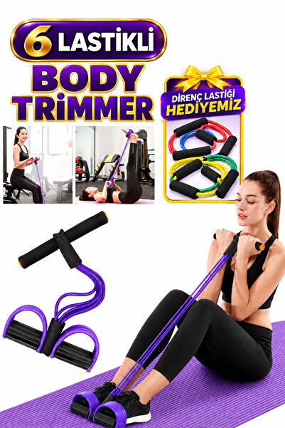 mrtbilisim Body Trimmer Exerciser Hand Foot Exerciser 6 Rubber Resistance Ban...