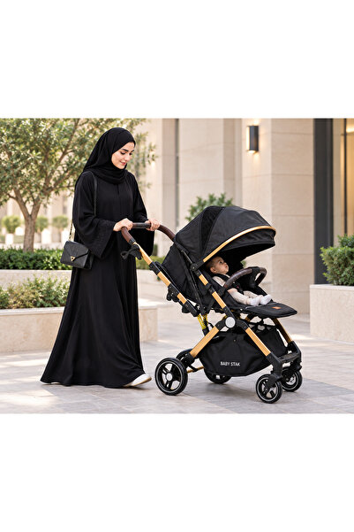 Mini Baby Arabaiki Luxury Lightweight Aluminum Frame Leather Handle Foldable ...