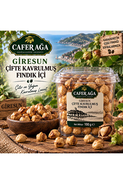 ca caferağa doğal salamura ürünleri GİRESUN ÇİFTE KAVRULMUŞ FINDIK İÇİ (100gr)