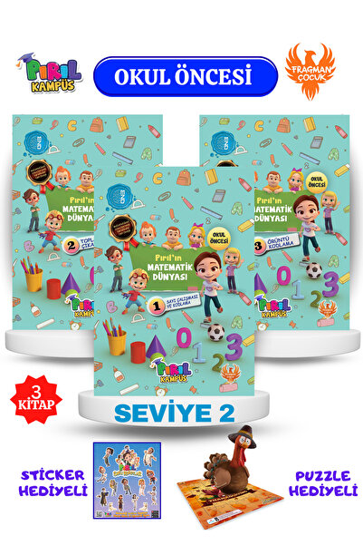 TRT ÇOCUK PIRIL KAMPÜS Pırıl’ın Matematik Dünyası –Seviye 2 | 3 Kitap Okul Ön...