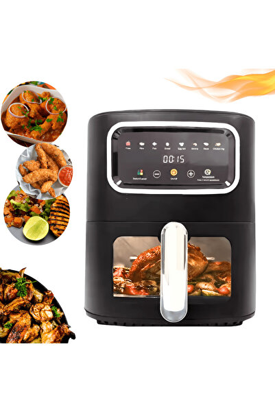 Full Abundance Friteuză cu aer cald 8-în-1, 10L, 2200W, Cuptor multifuncționa...