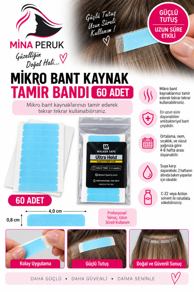 Mina Peruk Mikro Bant Kaynak Tamir Bandı ( 60 Adetlik Şeritler)