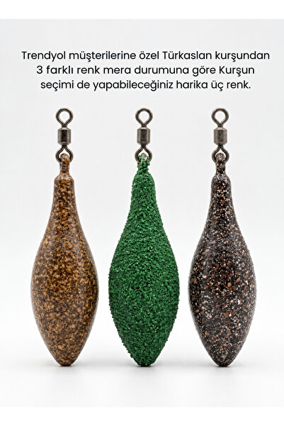 Türkaslann Profesyonel Uzak Mesafe Kamuflaj Surf Casting olta Kurşunu (3'lü P...