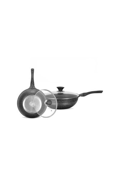 SONEX Eden Non-Stick Wok Frying Pan 30cm (6ltr) for Stir-Fry, Induction Base,...