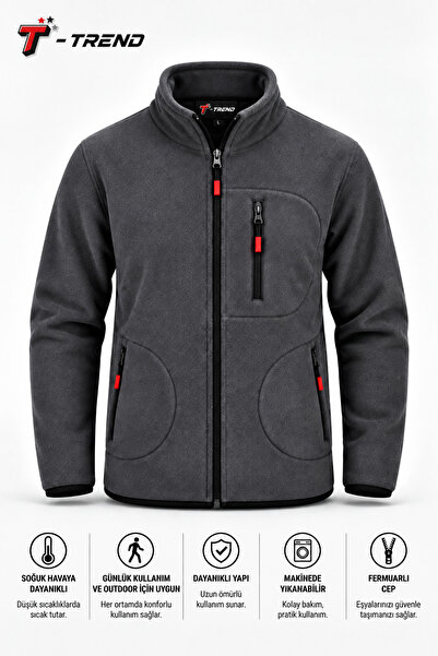 T.trend POLAR CEKET GRİ SOFTSHELL ERKEK/UNİSEX