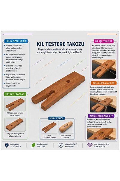 Torna Türk Tornatürk Gürgen Ahşap Kıl Testere Çalışma Takozu