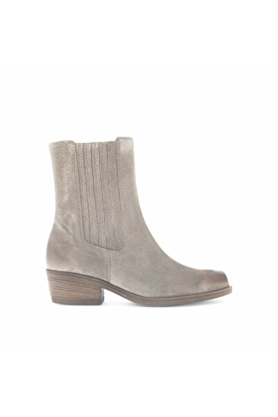 GABOR Damen Elegante Stiefelette F-Weite 75.910 Grau 12 Kiesel Leder