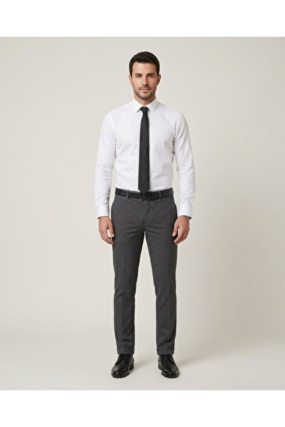 Presto Erkek slim Fit Likralı Antrasit Pantolon – İtalyan Kesim, Esnek Nefes ...