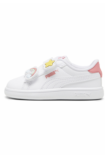 Puma Smash 3.0 Badges Παιδικά λευκά αθλητικά παπούτσια