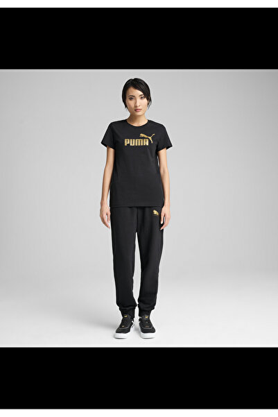 Puma Essentials Γυναικείο Μπλουζάκι με Μεταλλικό Λογότυπο